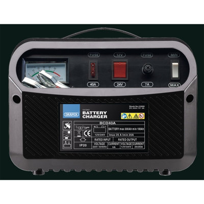 Draper  12/24V Battery Charger, 20 - 25A 53000