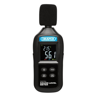 Draper 12442 Handheld Digital Sound Level Meter, 35-135dB and -20 to +70 C