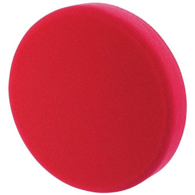 Draper 125mm Polishing Sponge Ultra Soft Hook and Loop Red 12.5cm 5 Inch 07582