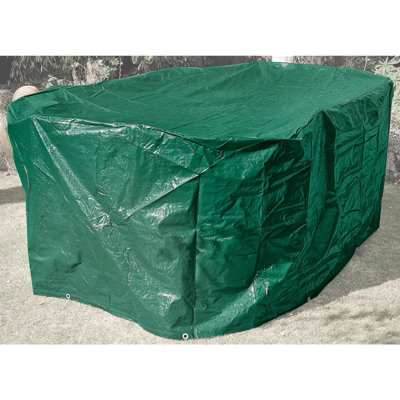 Draper 12911 Heavy Duty Oval Patio Set Green Cover 2300mm x 900mm Waterproof