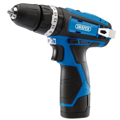 Draper  12V Combi Drill & Impact Driver, 2 x 1.5Ah Batteries, 1 x Fast Charger 70257