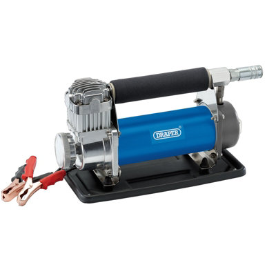 Draper 12V DC Air Compressor With Tyre Inflator Gauge Copper Coil Motor ...