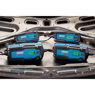 Draper 12V Smart Charger and Battery Maintainer 4A 53489 DIY at B Q