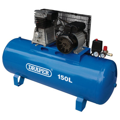 Draper  150L Belt-Driven Air Compressor without wheels, 2.2kW/3hp  55304