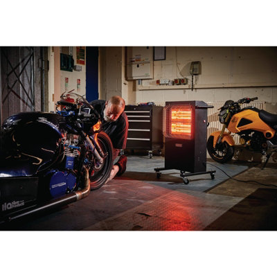 Draper 2.8KW Infrared Ruby Quartz Heater, Instant Heat For Home, Garage ...