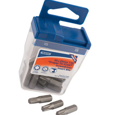 Draper T30 0.6cm Hexagonal Draper Tx-Star Mèches Insérées