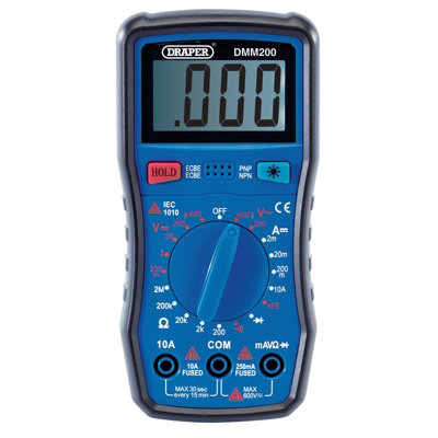 Draper 200 Series Manual Ranging Digital Multimeter, 600V, AC/DC 41817