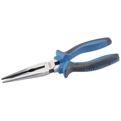 Draper 200mm Soft Grip Long Nose Pliers 44143