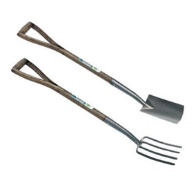 Draper 20686 Childrens Young Gardener Carbon Steel Digging Spade 20680 Fork Ash
