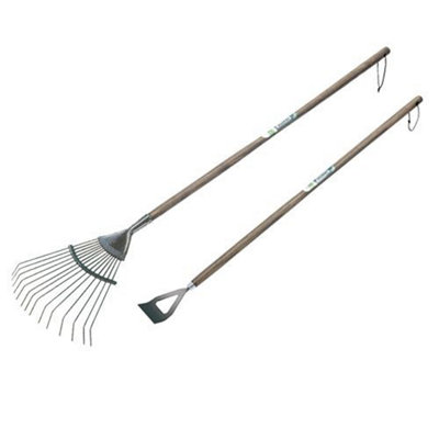 Draper 20689 Childrens Young Gardener Dutch Hoe 20688 Lawn Rake Carbon Steel