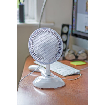 Draper  230V Clip-On Desk Fan, 6"/150mm, 15W 08710