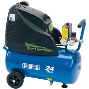 Draper  24L Oil-Free Direct Drive Air Compressor, 1.1kW/1.5hp 24978