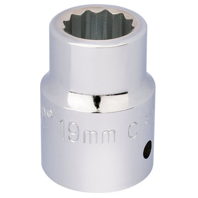 Draper 3/4" Square Drive 12 Point Socket 19mm 16690