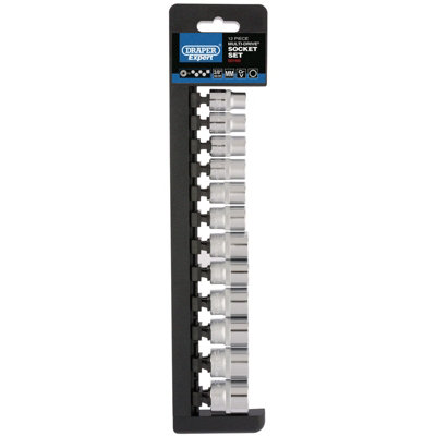 Draper 3/8" Sq. Dr. Draper Expert Multi-Drive Socket Set 12 Piece 50160 ...