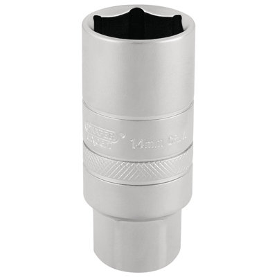 Draper 3/8" Square Drive 14mm Thread 6 Point Satin Chrome Spark Plug Socket 21mm Socket 16777