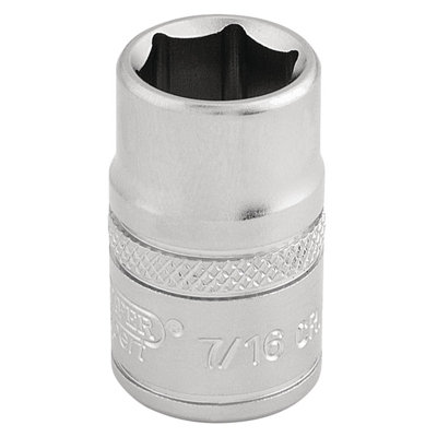 Draper 3/8" Square Drive 6 Point Imperial Socket 7/16" 16551