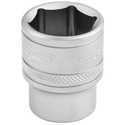 Draper 3/8" Square Drive 6 Point Metric Socket 18mm 16544