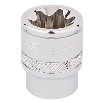 Draper 3/8" Square Drive Draper TX-STAR Socket E18 34207