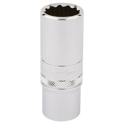 Draper 3/8" Square Drive Hi-Torq 12 Point Deep Socket 17mm 33013