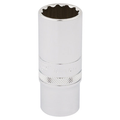 Draper 3/8" Square Drive Hi-Torq 12 Point Deep Socket 19mm 33036