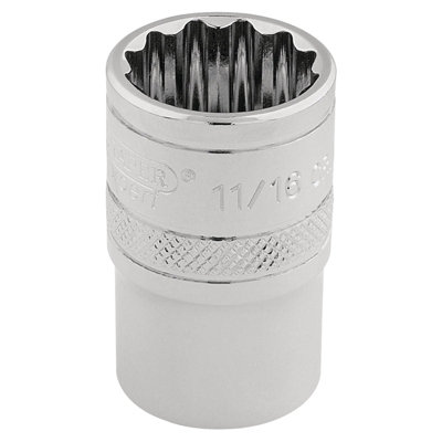 Draper 3/8" Square Drive Hi-Torq 12 Point Socket 11/16" 49480