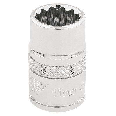 Draper 3/8" Square Drive Hi-Torq 12 Point Socket 11mm 32771