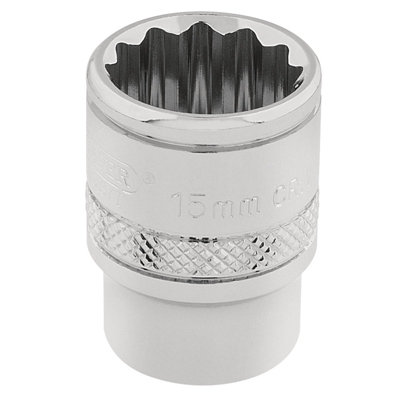 Draper 3/8" Square Drive Hi-Torq 12 Point Socket 15mm 32778