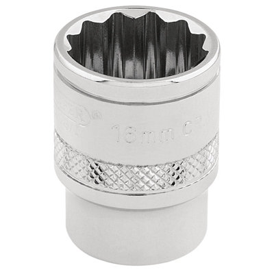 Draper 3/8" Square Drive Hi-Torq 12 Point Socket 16mm 32780