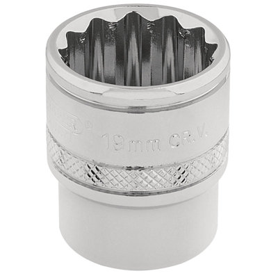 Draper 3/8" Square Drive Hi-Torq 12 Point Socket 19mm 32797