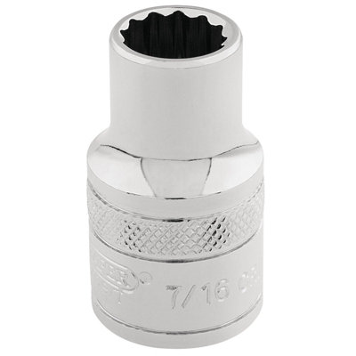 Draper 3/8" Square Drive Hi-Torq 12 Point Socket 7/16" 49018