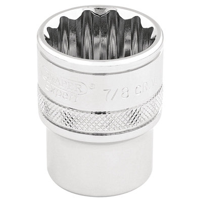 Draper 3/8" Square Drive Hi-Torq 12 Point Socket 7/8" 49483