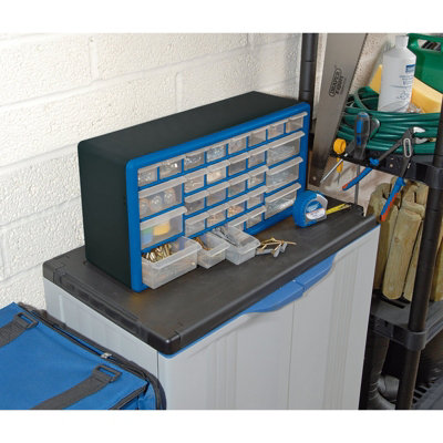 Draper 30 Drawer Parts Organiser Tool Storage Cabinet Wall Mount Workshop
