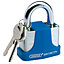 Draper 30mm Laminated Steel Padlock and 2 Keys with Hardened Steel Shackle and Bumper 64179