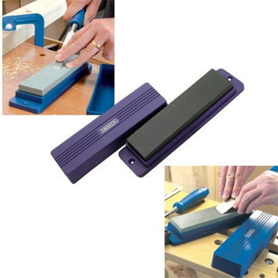 Draper 31696 Fine and Medium Finish Sharpening Stone with Box 200 x 50