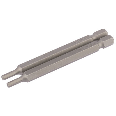 Draper 3mm 1/4" Hex. Hexagonal Insert Bit 75mm Long x 2 64320