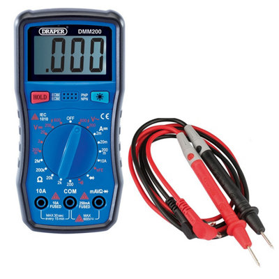 Draper 41817 Compact Design Digital Multimeter LCD Screen - 9-volt Battery