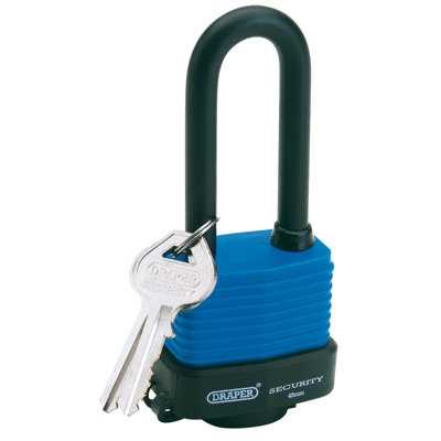 Draper 45mm Laminated Steel Padlock with Extra Long Shackle 64177