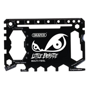 Draper 50 in 1 Wallet Card Multi Tool Bottle Opener Screwdriver Little Beastie