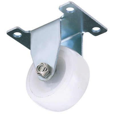 Draper 50mm Dia. Fixed Plate Fixing Nylon Wheel - S.W.L. 75Kg 65496