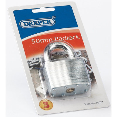 Draper 50mm Laminated Steel Padlock 14021