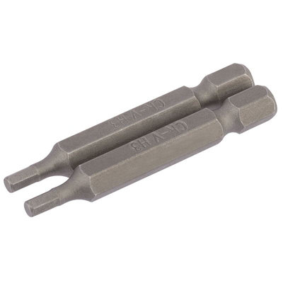 Draper 5mm 1/4" Hex. Hexagonal Insert Bit 25mm Long x 2 63990