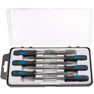 Draper 6 Piece Soft Grip Needle File Set 150mm High Carbon Steel ...