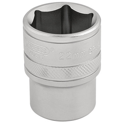 Draper 6 Point Metric Socket, 1/2" Sq. Dr., 22mm 16613