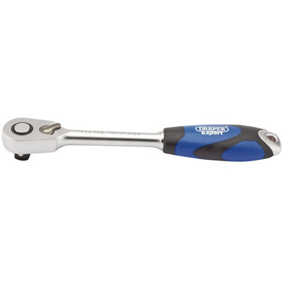 Draper 60 Tooth Micro Head Reversible Soft Grip Ratchet, 1/2" Sq. Dr. 26516