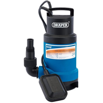 Draper 61621 Submersible Sub Dirty Water Pump with Float Switch 166L/min