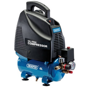 Draper  6L Oil-Free Air Compressor, 1.1kW/1.5hp 24974