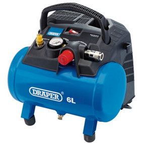 Draper  6L Oil-Free Air Compressor, 1.2kW/1.5hp 02115