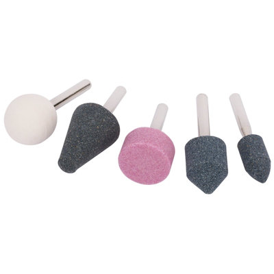 Draper 6mm 1/4 Inch Shank Grinding Point Stones 5 Piece Rotary Tool Set 49301