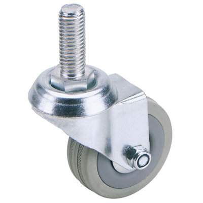 Draper 75mm Dia. Swivel Bolt Fixing Rubber Castor - S.W.L 70Kg 65475
