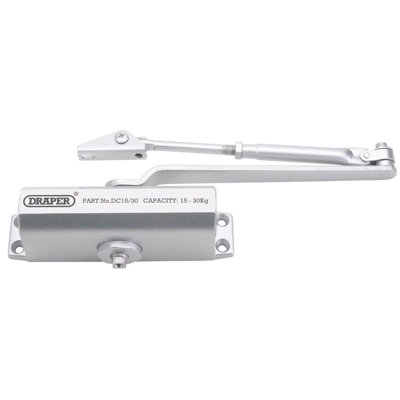 Draper Adjustable Automatic Door Closer for Doors Between 15kg and 30kg 62894
